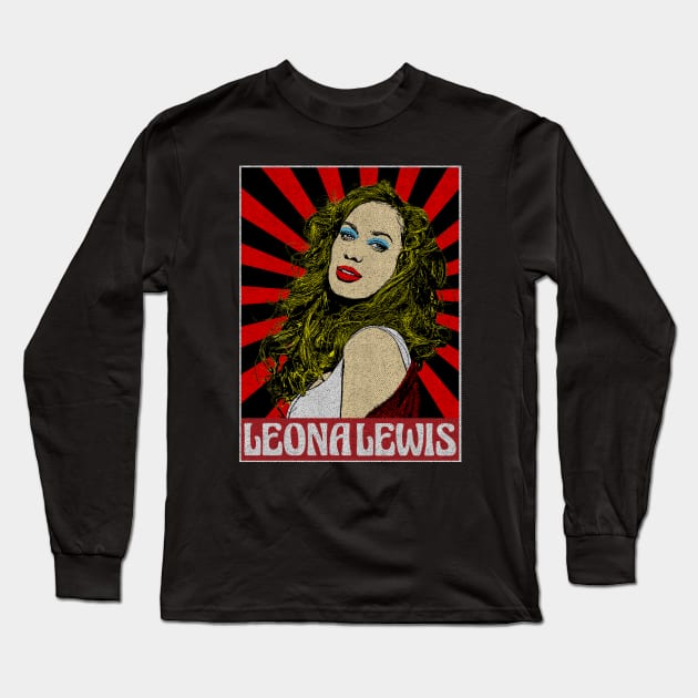 Vintage Leona Lewis  Pop Aart Long Sleeve T-Shirt by Motor Lipat